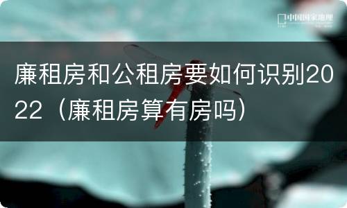 廉租房和公租房要如何识别2022（廉租房算有房吗）