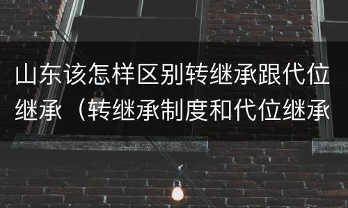 山东该怎样区别转继承跟代位继承（转继承制度和代位继承制度可以互相取代吗）