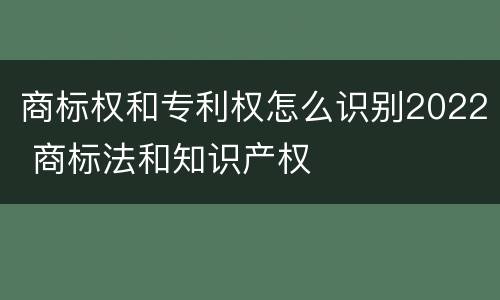 商标权和专利权怎么识别2022 商标法和知识产权