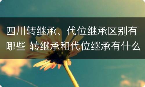 四川转继承、代位继承区别有哪些 转继承和代位继承有什么区别