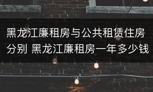 黑龙江廉租房与公共租赁住房分别 黑龙江廉租房一年多少钱