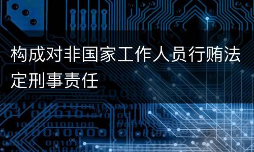构成对非国家工作人员行贿法定刑事责任