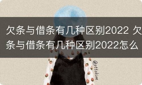 欠条与借条有几种区别2022 欠条与借条有几种区别2022怎么写