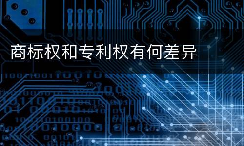 商标权和专利权有何差异