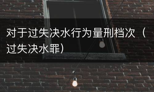 对于过失决水行为量刑档次（过失决水罪）