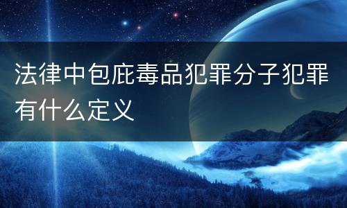 法律中包庇毒品犯罪分子犯罪有什么定义