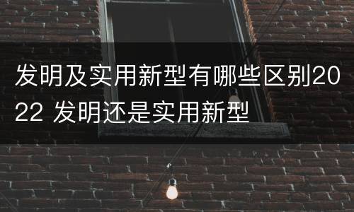 发明及实用新型有哪些区别2022 发明还是实用新型