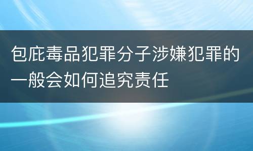 包庇毒品犯罪分子涉嫌犯罪的一般会如何追究责任