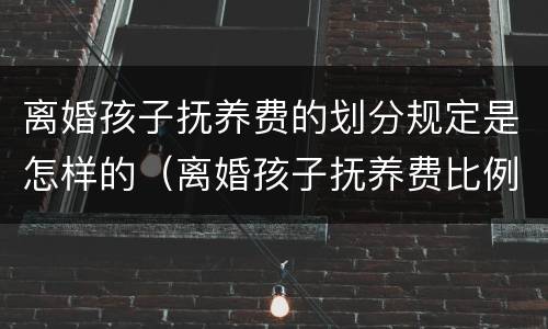 离婚孩子抚养费的划分规定是怎样的（离婚孩子抚养费比例）