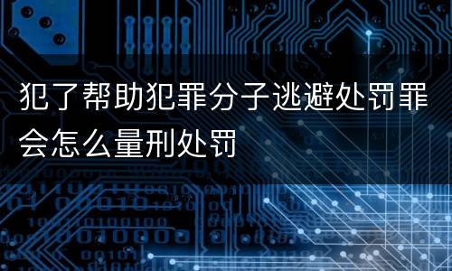犯了帮助犯罪分子逃避处罚罪会怎么量刑处罚