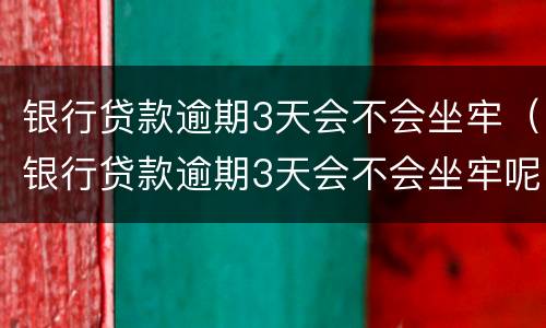 银行贷款逾期3天会不会坐牢（银行贷款逾期3天会不会坐牢呢）