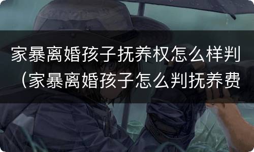 家暴离婚孩子抚养权怎么样判（家暴离婚孩子怎么判抚养费怎么判）