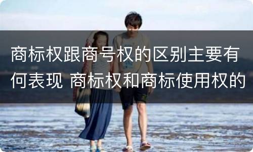 商标权跟商号权的区别主要有何表现 商标权和商标使用权的区别