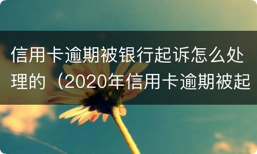 信用卡逾期被银行起诉怎么处理的（2020年信用卡逾期被起诉立案后怎么解决）