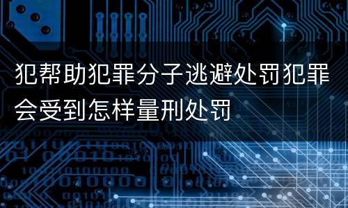 犯帮助犯罪分子逃避处罚犯罪会受到怎样量刑处罚