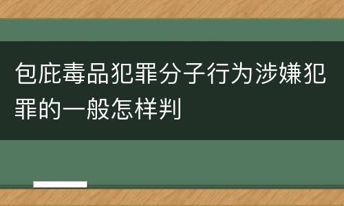 包庇毒品犯罪分子行为涉嫌犯罪的一般怎样判