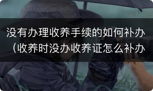 没有办理收养手续的如何补办（收养时没办收养证怎么补办?）