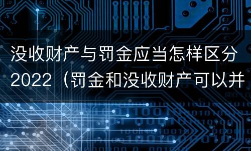 没收财产与罚金应当怎样区分2022（罚金和没收财产可以并处吗）
