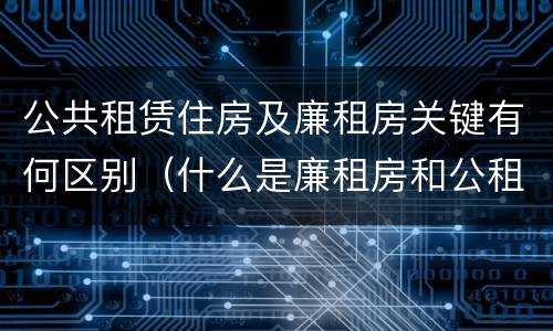 公共租赁住房及廉租房关键有何区别（什么是廉租房和公租房两个有什么特点）