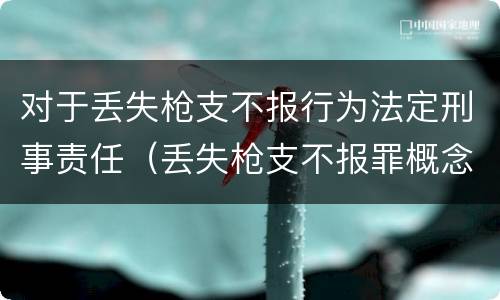 对于丢失枪支不报行为法定刑事责任（丢失枪支不报罪概念）