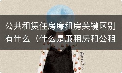 公共租赁住房廉租房关键区别有什么（什么是廉租房和公租房两个有什么特点）