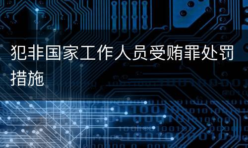 犯非国家工作人员受贿罪处罚措施