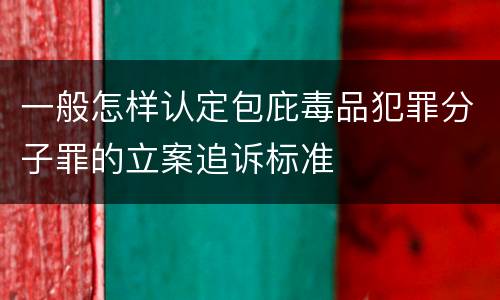 一般怎样认定包庇毒品犯罪分子罪的立案追诉标准