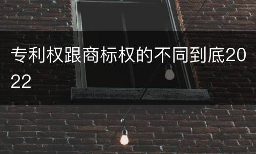 专利权跟商标权的不同到底2022