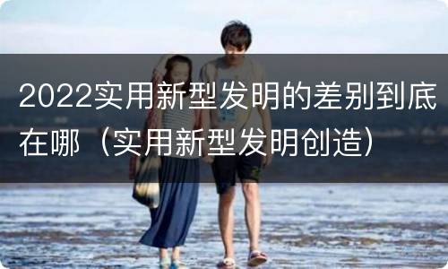 2022实用新型发明的差别到底在哪（实用新型发明创造）