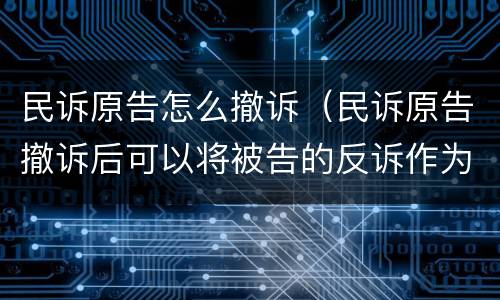 民诉原告怎么撤诉（民诉原告撤诉后可以将被告的反诉作为刑事立案的证据吗）