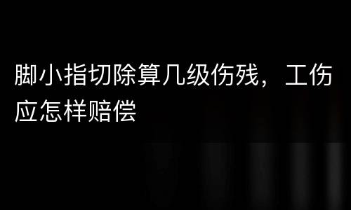 脚小指切除算几级伤残，工伤应怎样赔偿