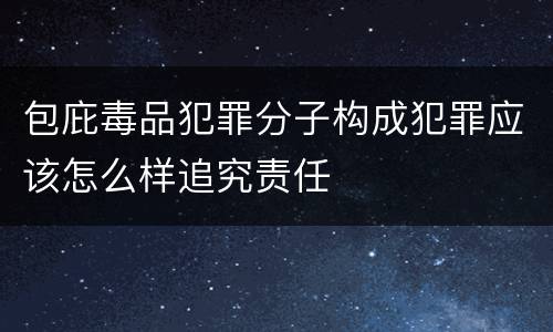 包庇毒品犯罪分子构成犯罪应该怎么样追究责任