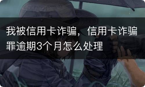 我被信用卡诈骗，信用卡诈骗罪逾期3个月怎么处理