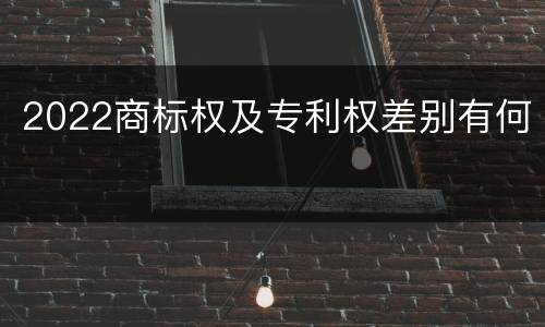 2022商标权及专利权差别有何