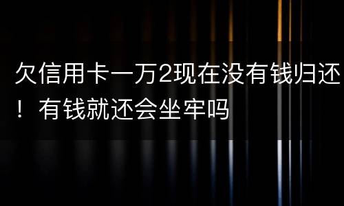 欠信用卡一万2现在没有钱归还！有钱就还会坐牢吗