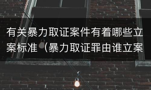 有关暴力取证案件有着哪些立案标准（暴力取证罪由谁立案）