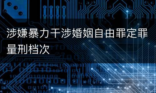 涉嫌暴力干涉婚姻自由罪定罪量刑档次