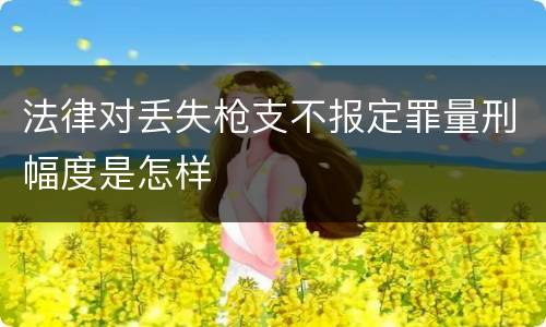 法律对丢失枪支不报定罪量刑幅度是怎样