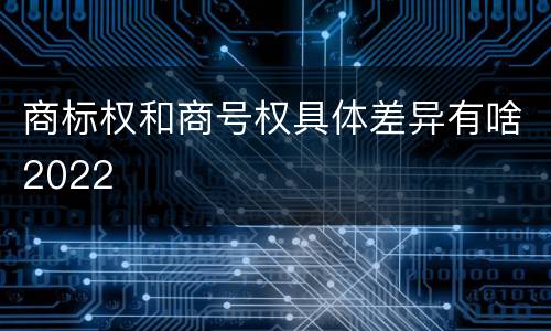 商标权和商号权具体差异有啥2022