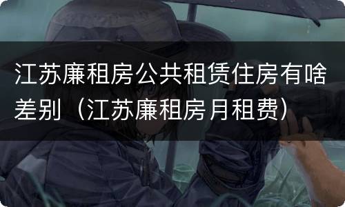 江苏廉租房公共租赁住房有啥差别（江苏廉租房月租费）