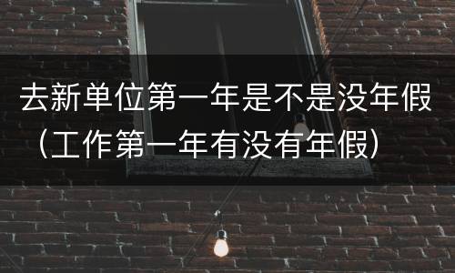 去新单位第一年是不是没年假（工作第一年有没有年假）