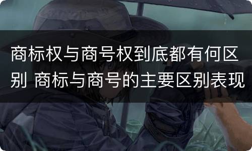商标权与商号权到底都有何区别 商标与商号的主要区别表现