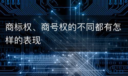 商标权、商号权的不同都有怎样的表现