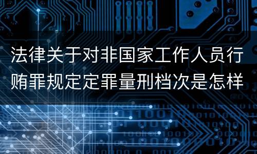 法律关于对非国家工作人员行贿罪规定定罪量刑档次是怎样