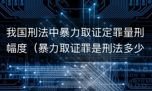 我国刑法中暴力取证定罪量刑幅度（暴力取证罪是刑法多少条）