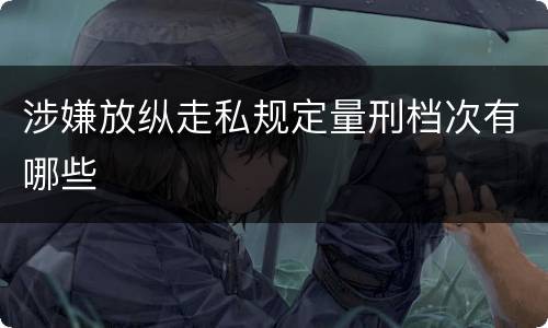 涉嫌放纵走私规定量刑档次有哪些