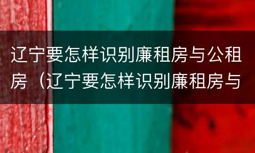 辽宁要怎样识别廉租房与公租房（辽宁要怎样识别廉租房与公租房呢）