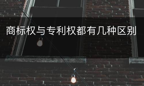 商标权与专利权都有几种区别