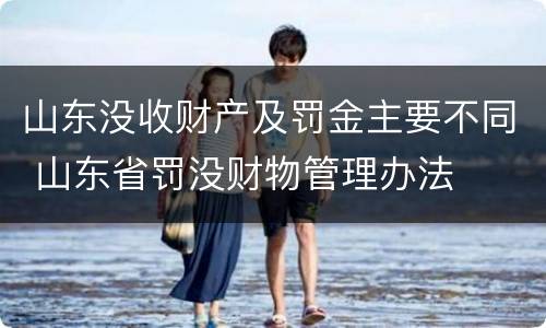 山东没收财产及罚金主要不同 山东省罚没财物管理办法