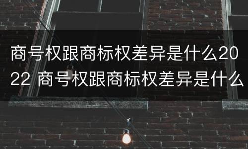 商号权跟商标权差异是什么2022 商号权跟商标权差异是什么2022年的